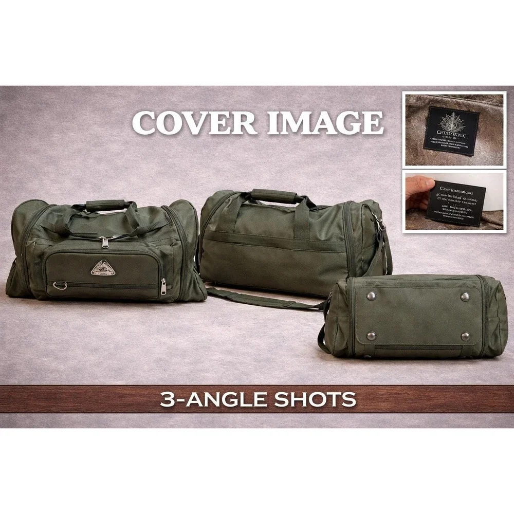 Vintage Olympia Duffel Bag Green Nylon Travel Gym Carry On Multi Pocket